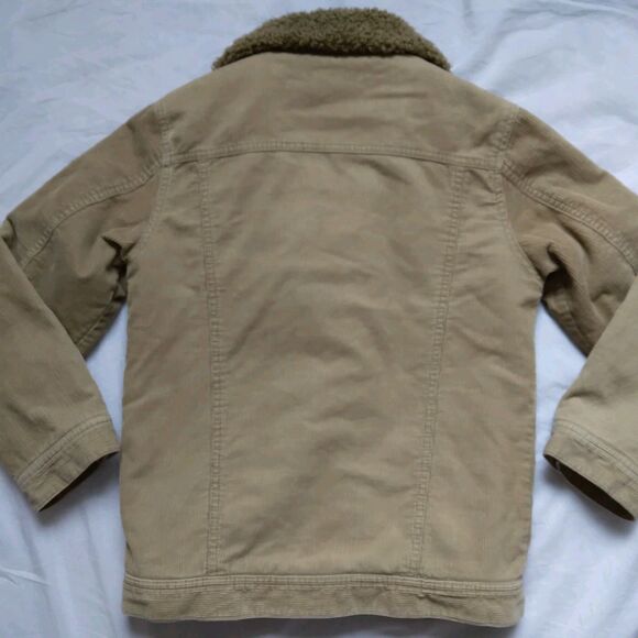 Faded Glory Brown Corduroy Fleece Lined Chore Barn Coat Jacket Boys Size M 8-10 - Picture 9 of 13